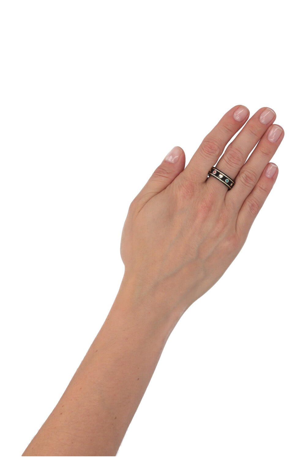 GUCCI Icon Ring 18k Yellow Gold Black