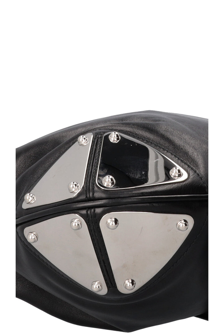 GUCCI Indy Hobo Bag Leather Black Metal