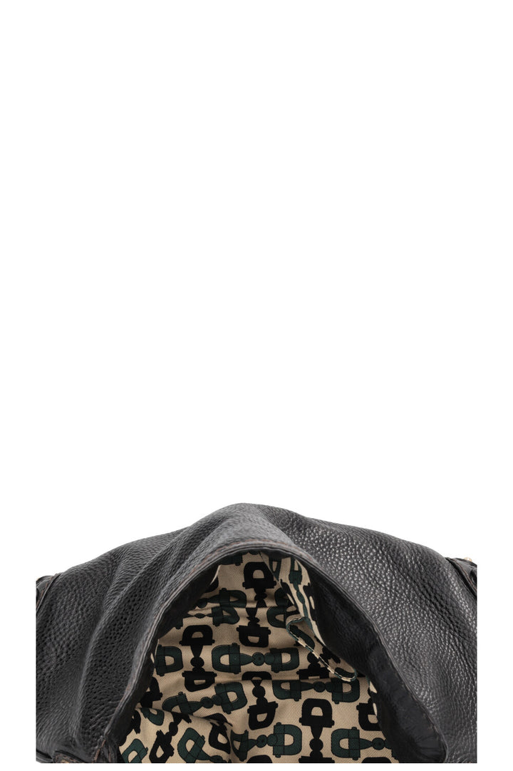 GUCCI Indy Hobo Bag Leather GG Black