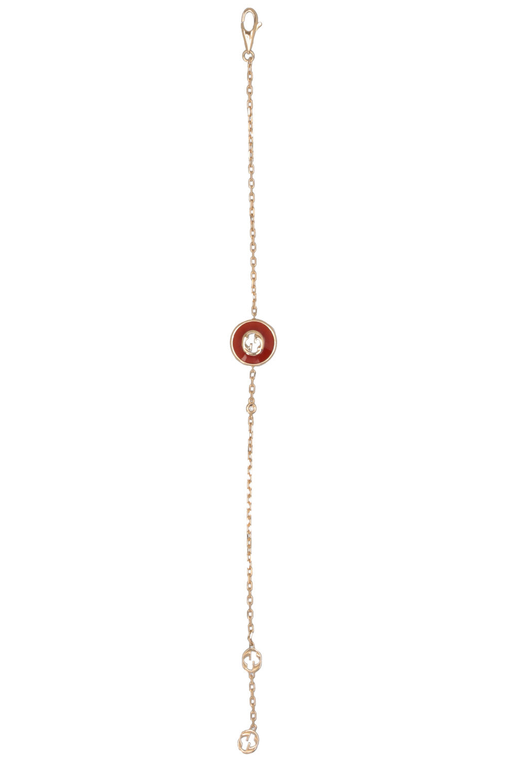 Bracelet Gucci Interlocking en or jaune 18 carats orange