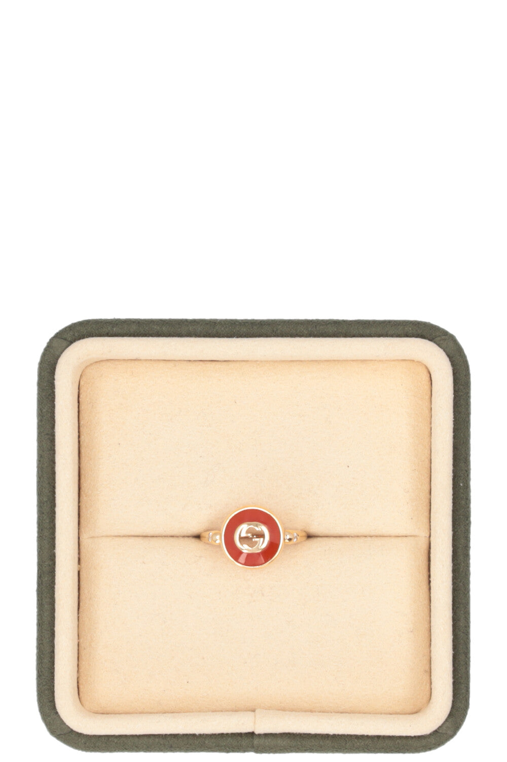 GUCCI Interlocking Ring 18k yellow gold Orange