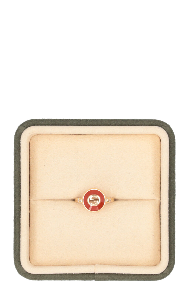 GUCCI Interlocking Ring 18k yellow gold Orange