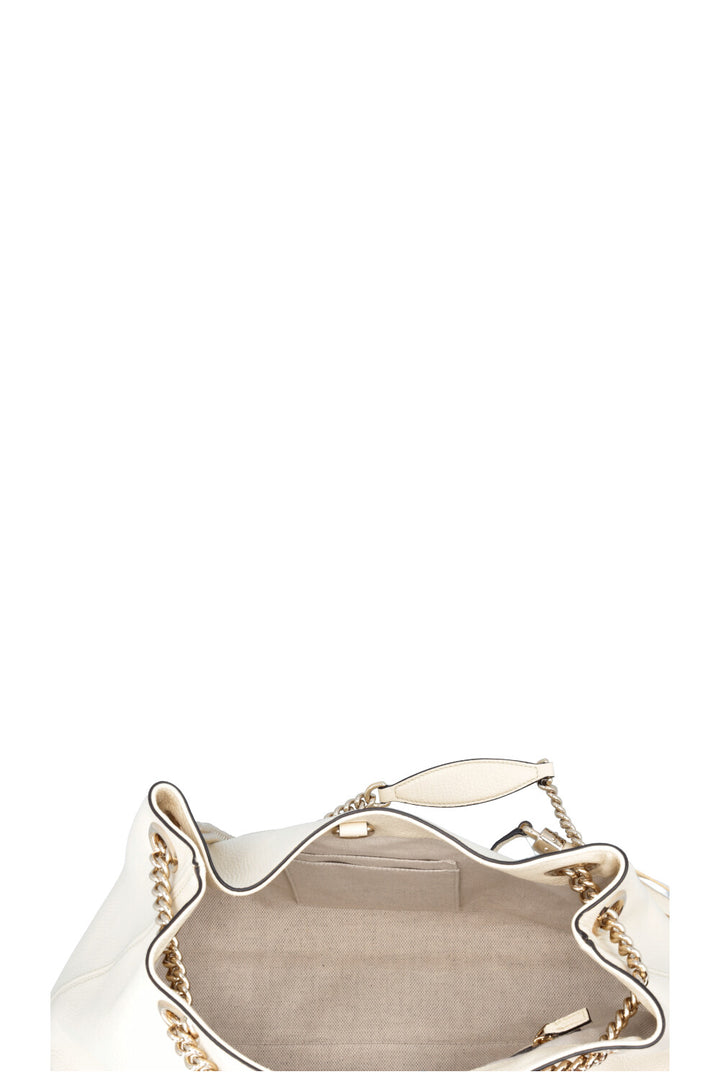 GUCCI Interlocking Soho Shoulder Bag Ivory