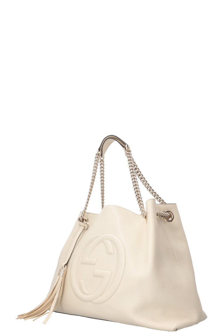 GUCCI Interlocking Soho Shoulder Bag Ivory