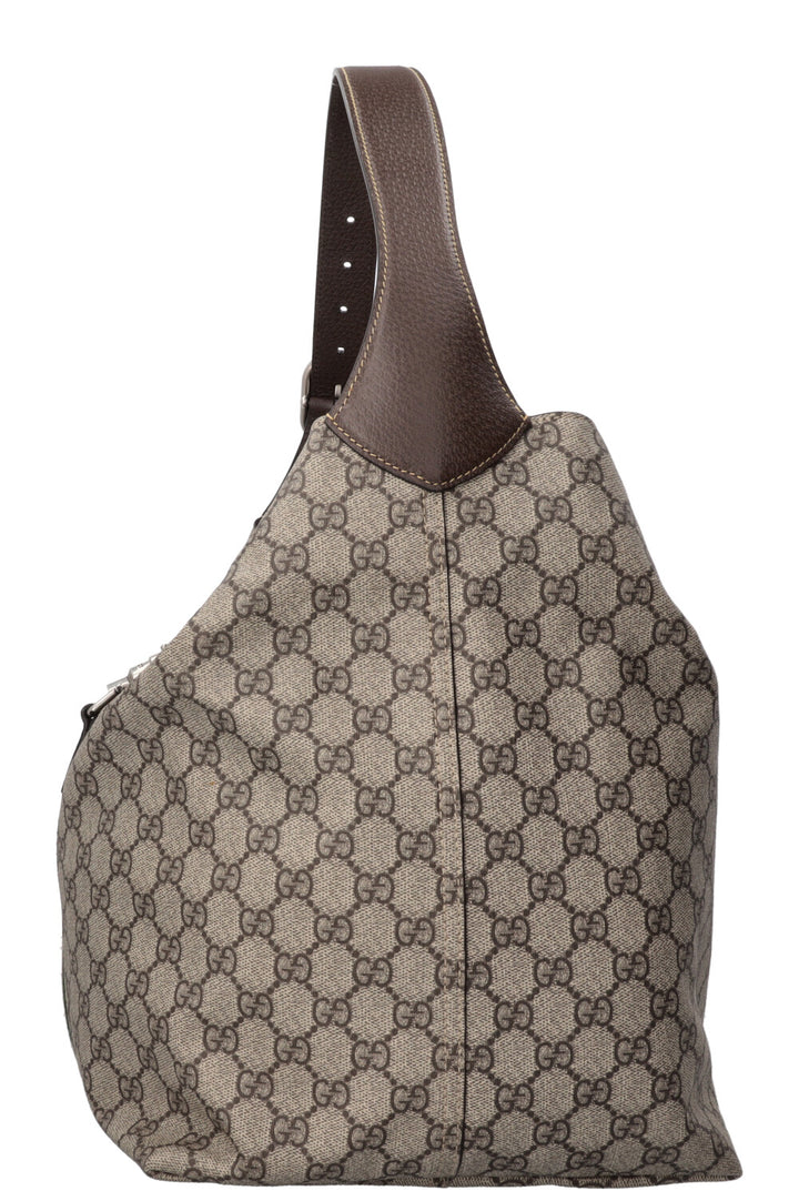 GUCCI Jackie 1961 Hobo Bag Medium Supreme Canvas Leather Brown