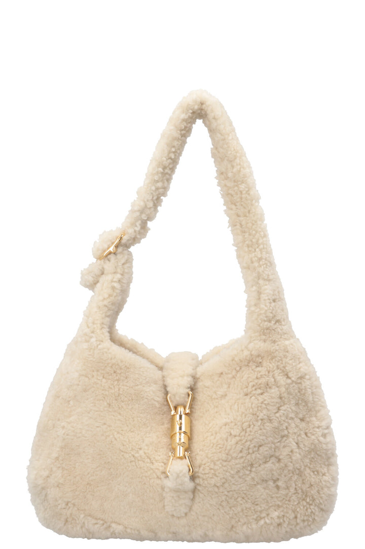 GUCCI Jackie 1961 Small en peau lainée beige