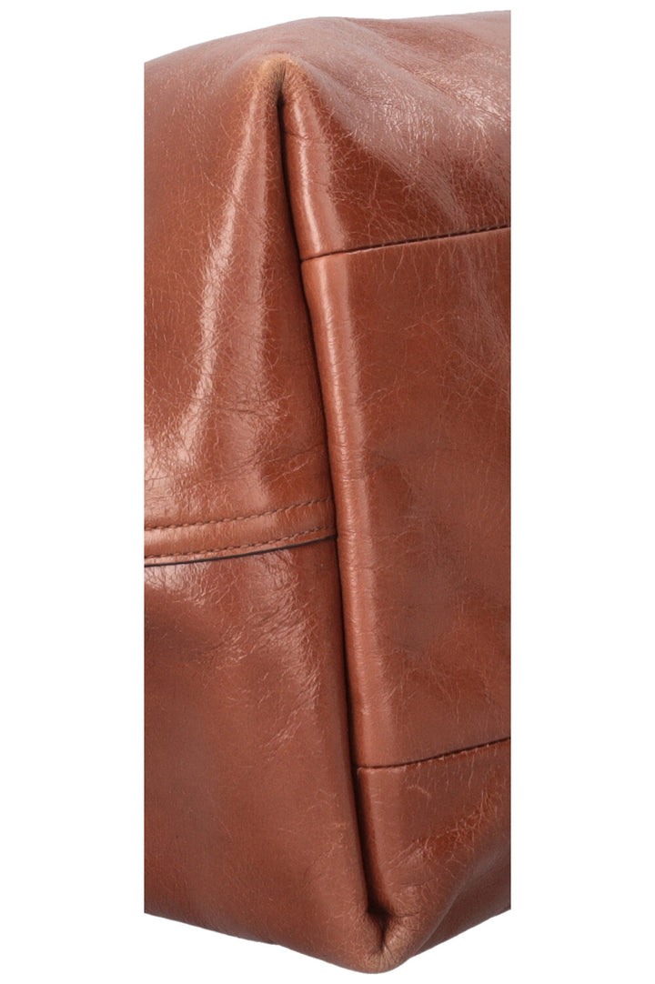 GUCCI Large Reversible Giglio Tote Bag Leather Brown
