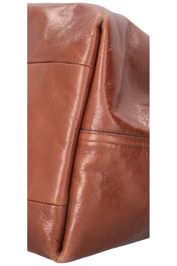 GUCCI Large Reversible Giglio Tote Bag Leather Brown