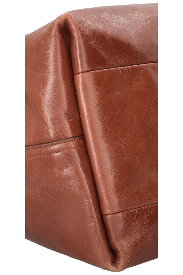 GUCCI Large Reversible Giglio Tote Bag Leather Brown