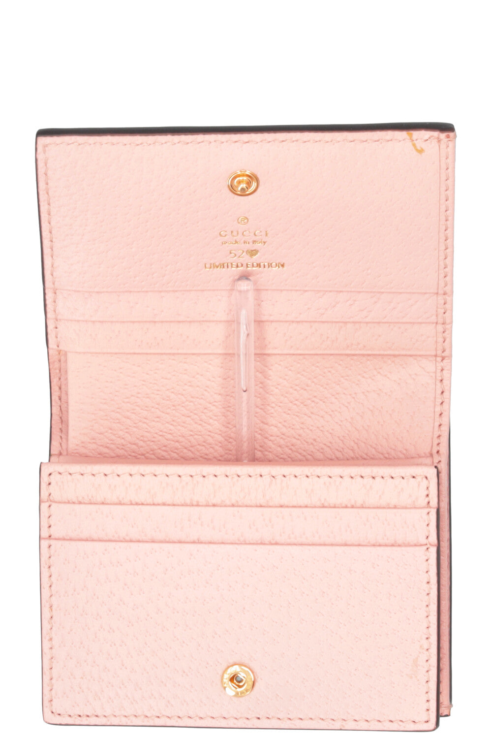 GUCCI Limited Edition Flower Wallet Denim Leather Pink Blue