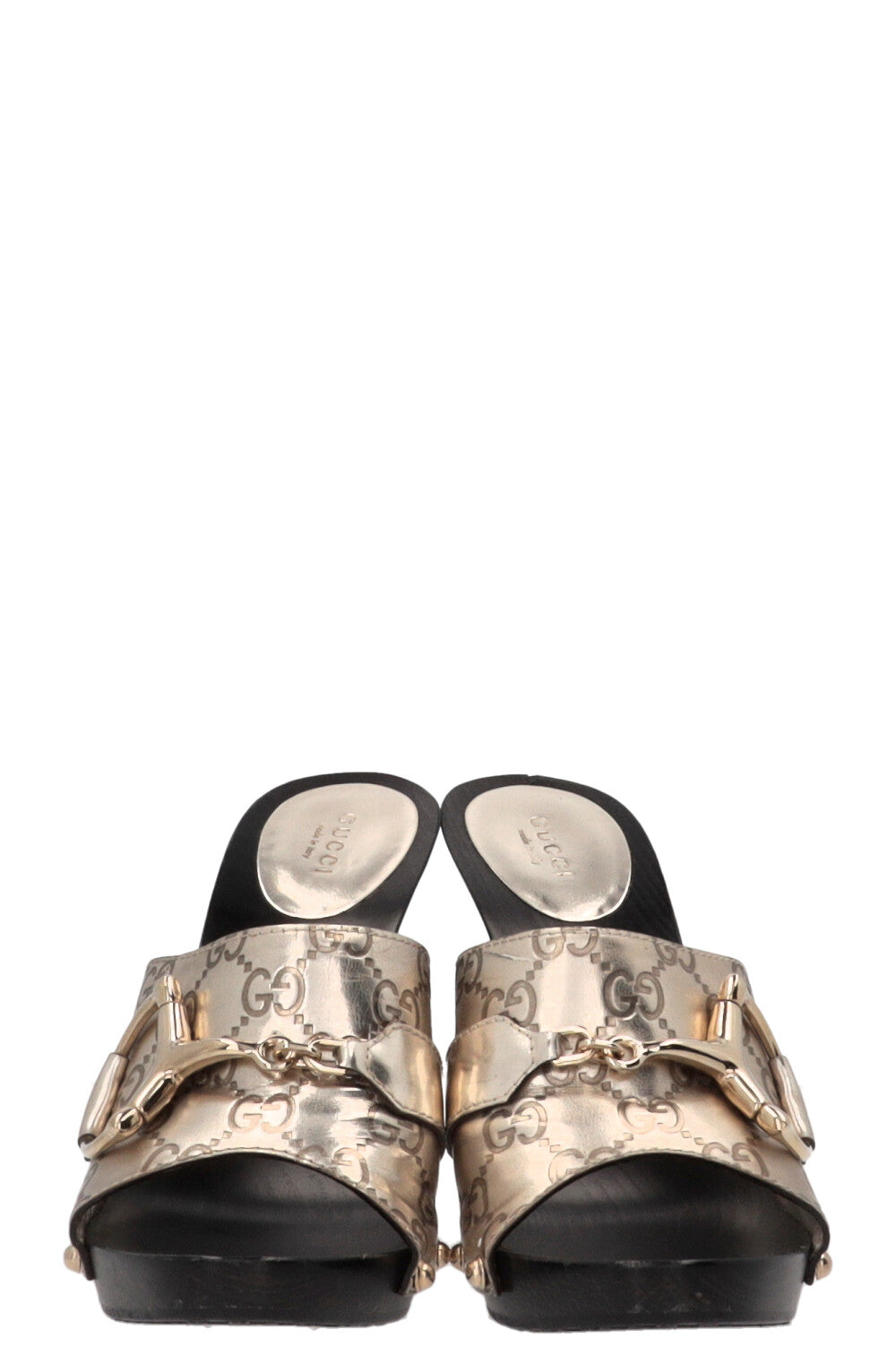 GUCCI Mules MNG Or Métallisé