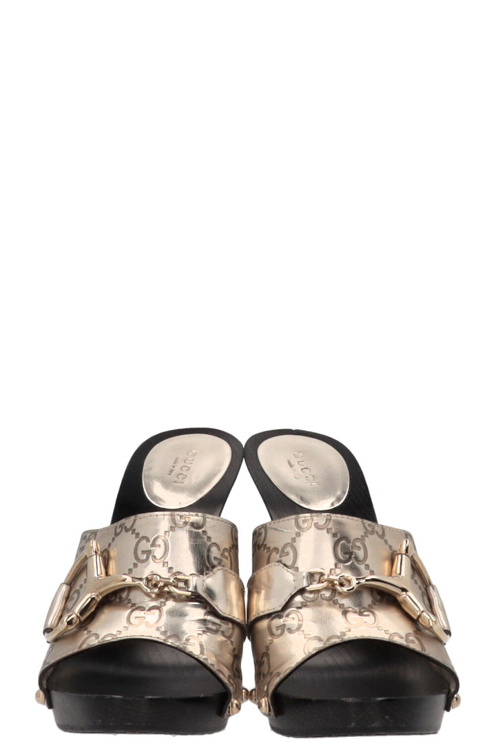 GUCCI Mules MNG Or Métallisé