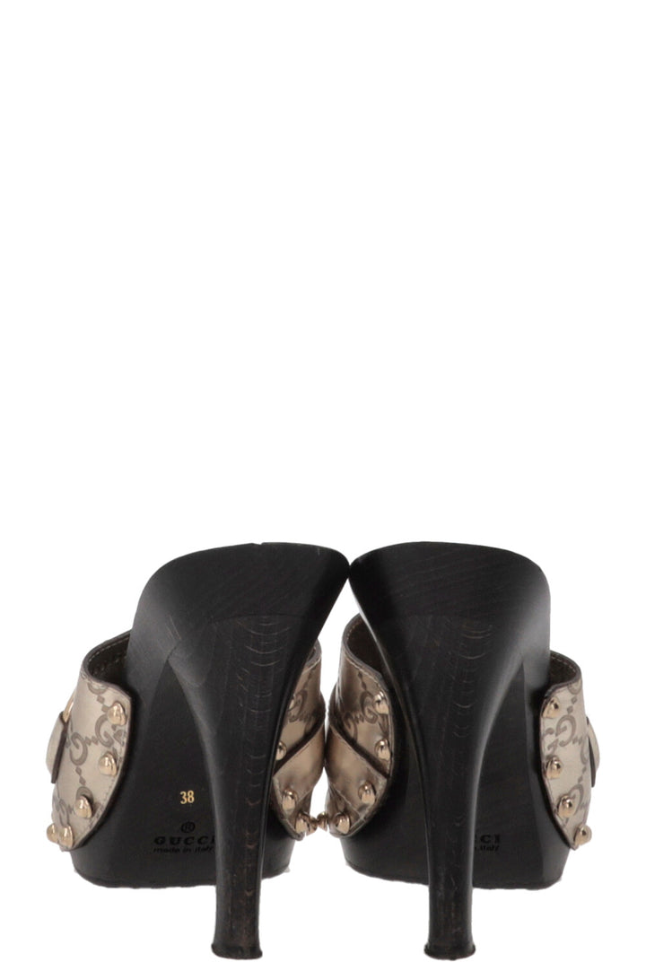 GUCCI Mules MNG Or Métallisé