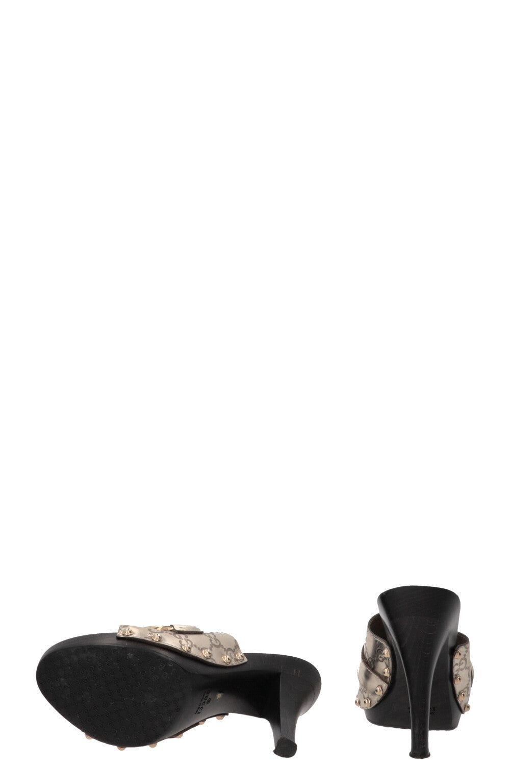 GUCCI Mules MNG Or Métallisé
