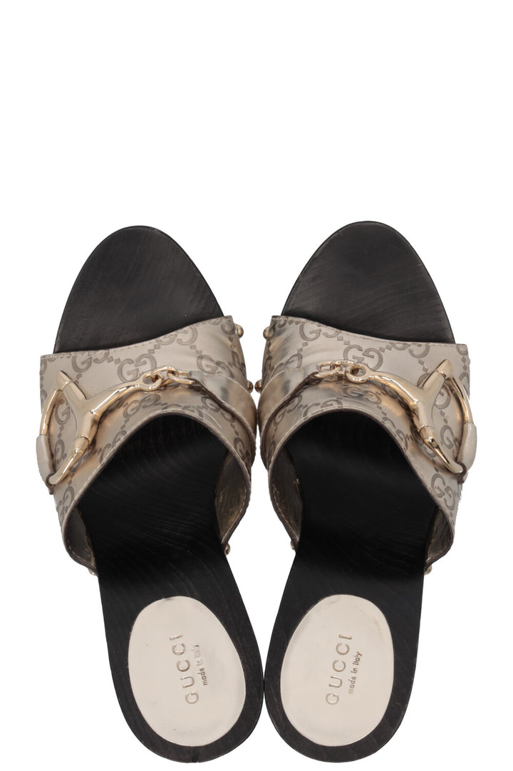 GUCCI Mules MNG Or Métallisé