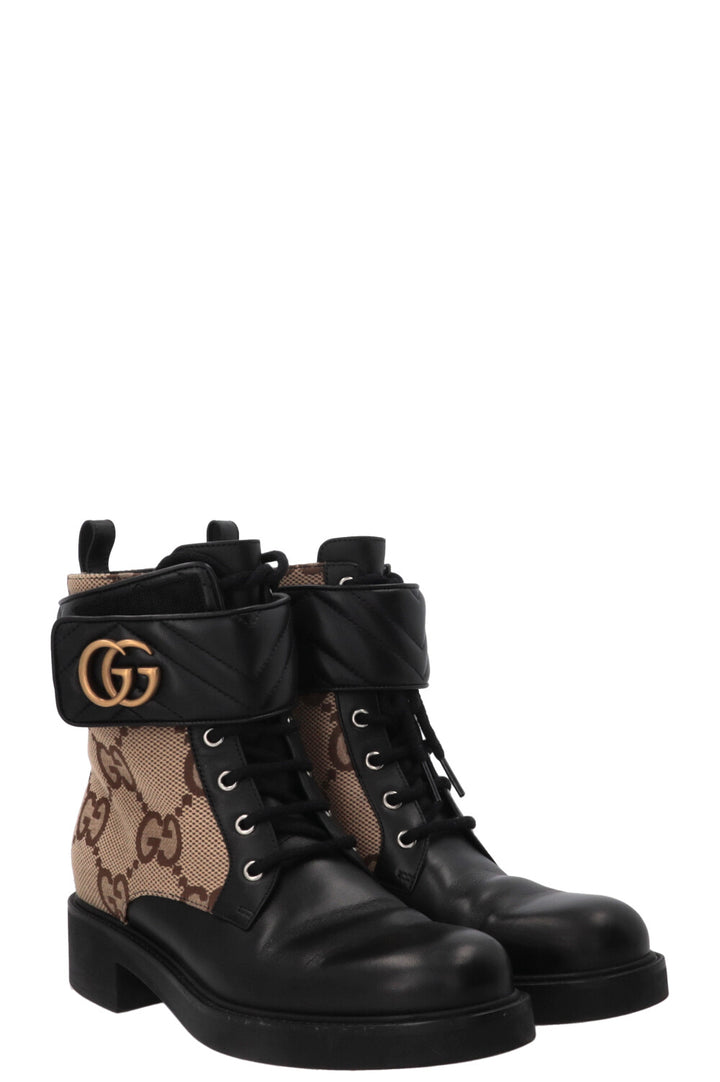 Bottines Marmont GUCCI en toile beige