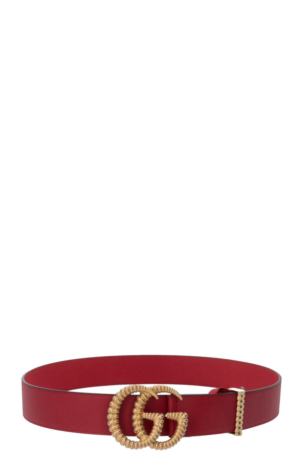 GUCCI Ceinture Marmont GG Cuir Rouge