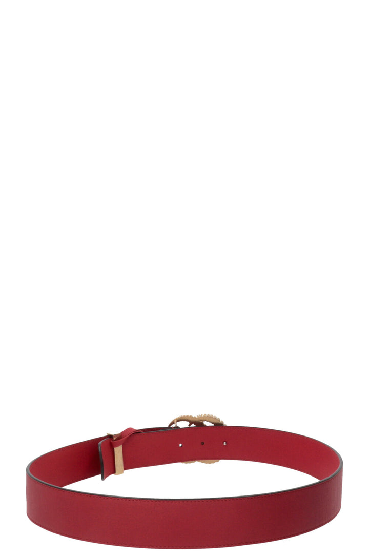 GUCCI Marmont GG Belt Leather Red