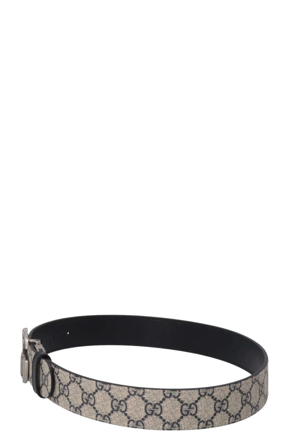 GUCCI Marmont GG Ceinture réversible Toile Suprême Cuir Marine