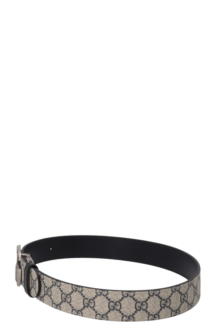 GUCCI Marmont GG Ceinture réversible Toile Suprême Cuir Marine