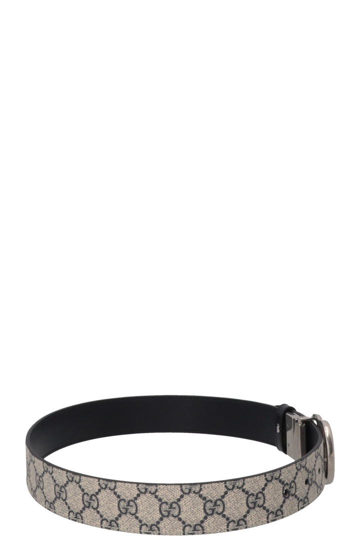 GUCCI Marmont GG Ceinture réversible Toile Suprême Cuir Marine