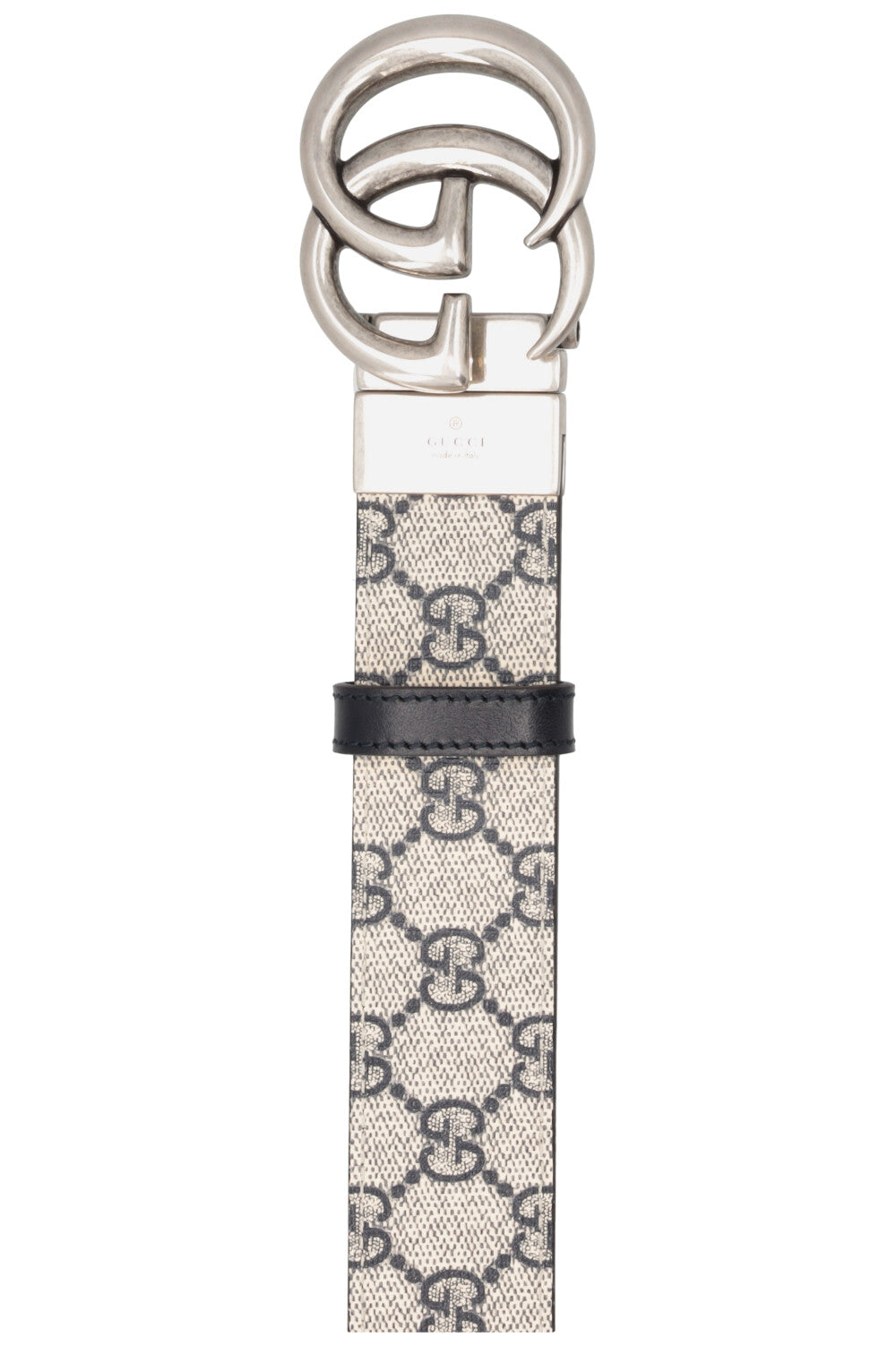GUCCI Marmont GG Ceinture réversible Toile Suprême Cuir Marine