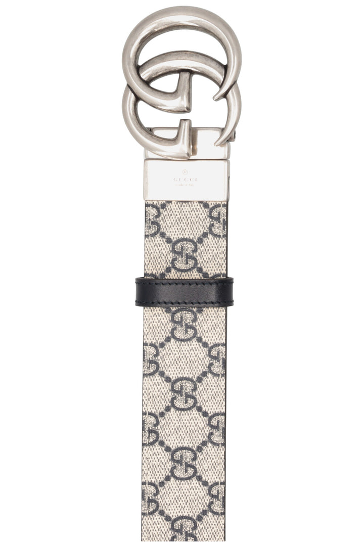 GUCCI Marmont GG Ceinture réversible Toile Suprême Cuir Marine