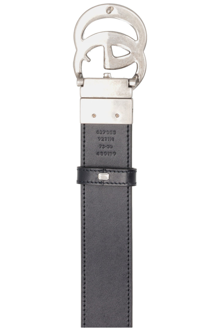 GUCCI Marmont GG Ceinture réversible Toile Suprême Cuir Marine