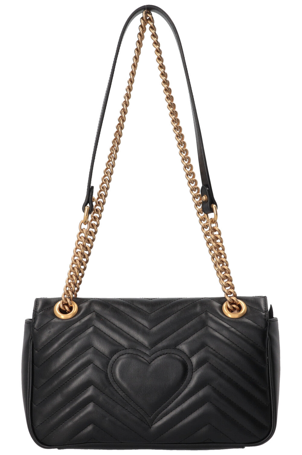 GUCCI Marmont Shoulder Bag Medium Leather Black