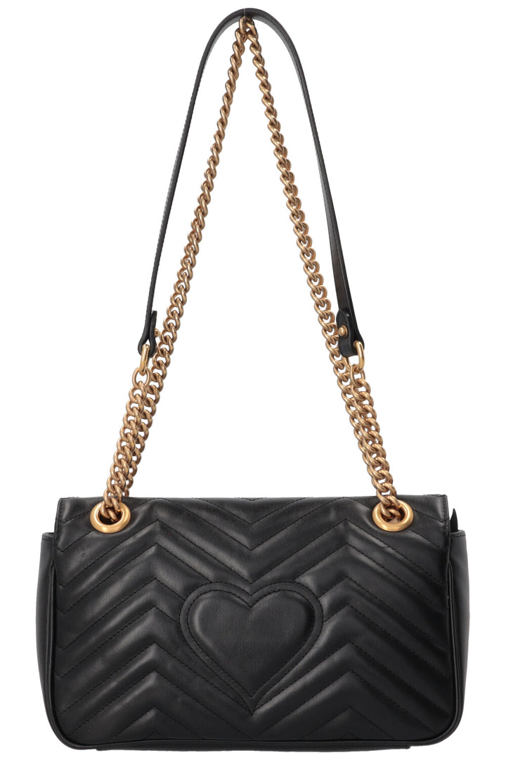 GUCCI Marmont Shoulder Bag Medium Leather Black