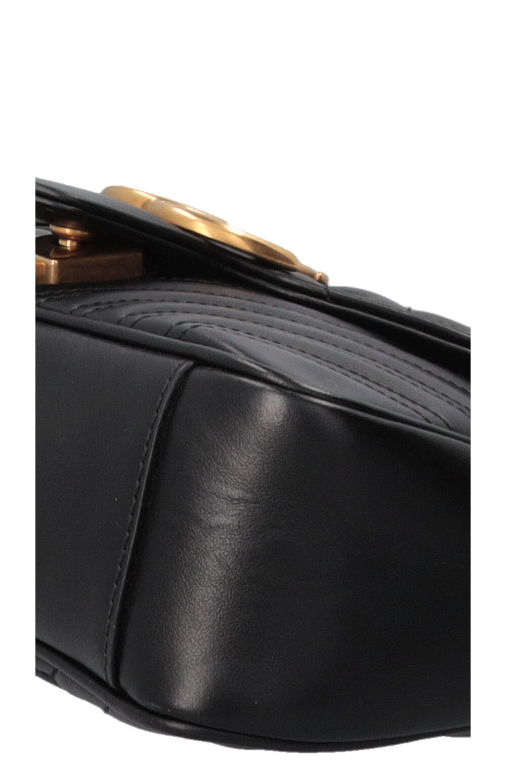 GUCCI Marmont Shoulder Bag Medium Leather Black