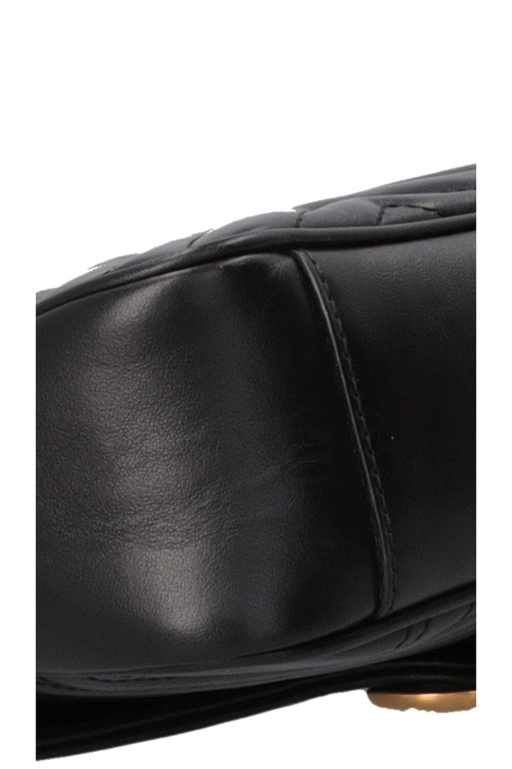 GUCCI Marmont Shoulder Bag Medium Leather Black