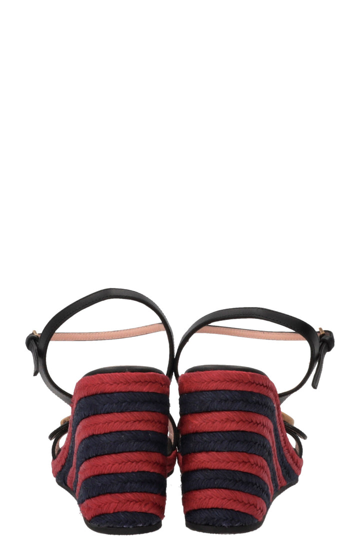GUCCI Escarpins compensés Marmont en raphia