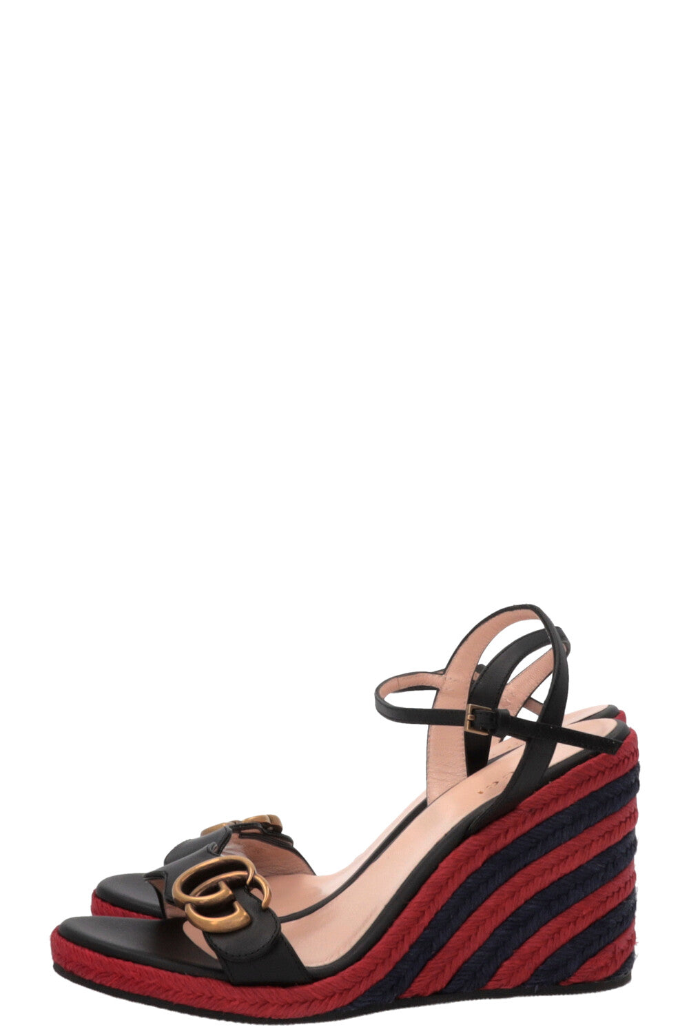 GUCCI Escarpins compensés Marmont en raphia