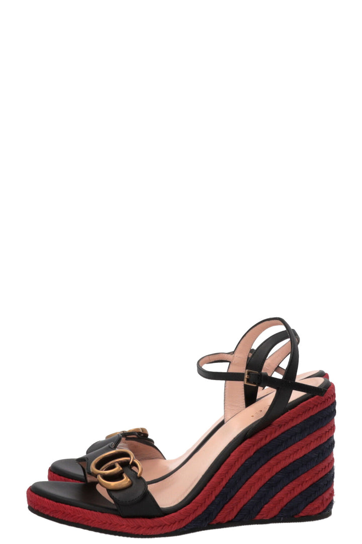 GUCCI Escarpins compensés Marmont en raphia