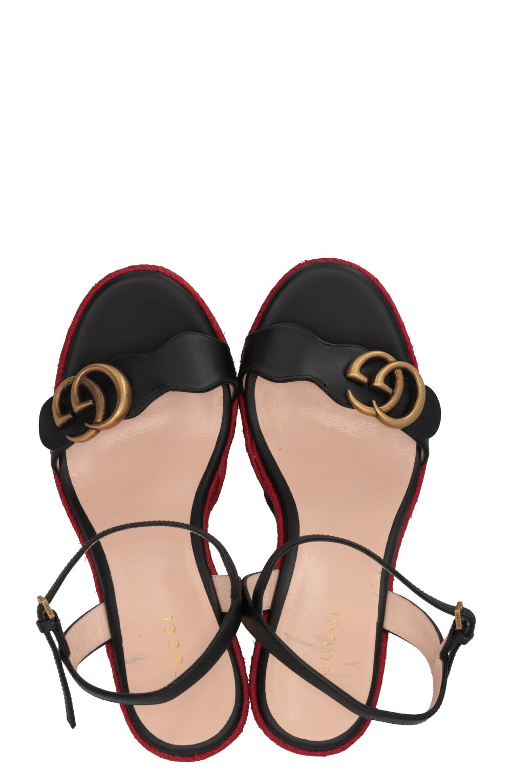 GUCCI Escarpins compensés Marmont en raphia