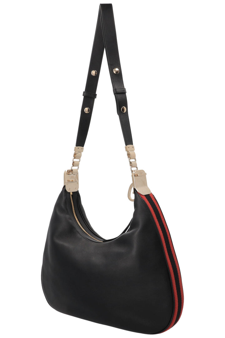 GUCCI Medium Attache Bag Leather Black