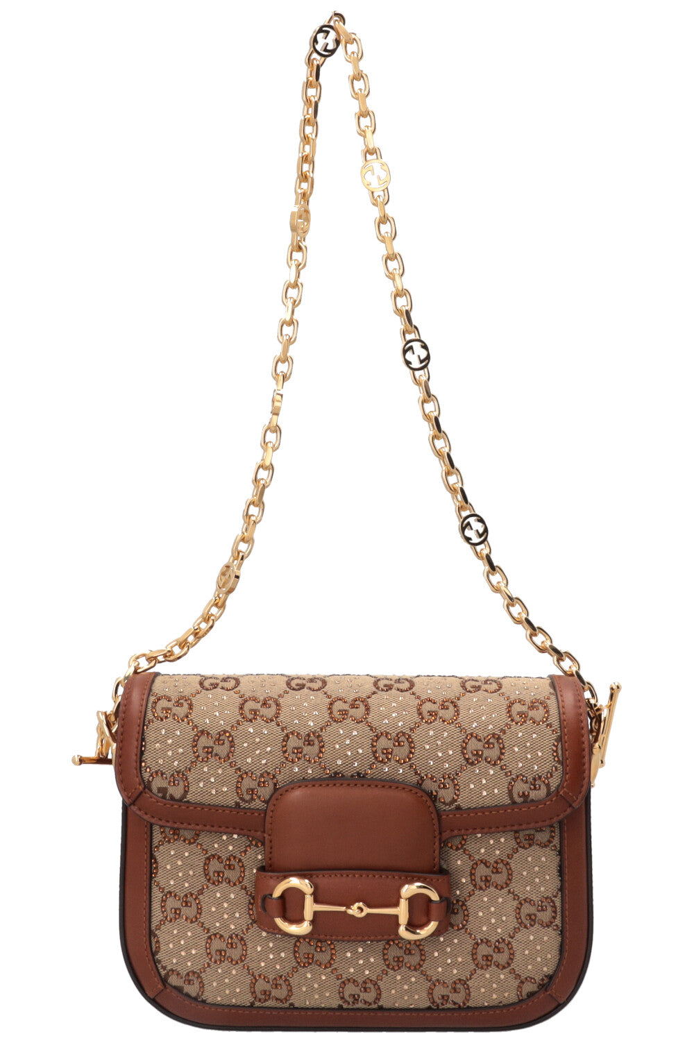 GUCCI Mini 1955 Horsebit Canvas Beige