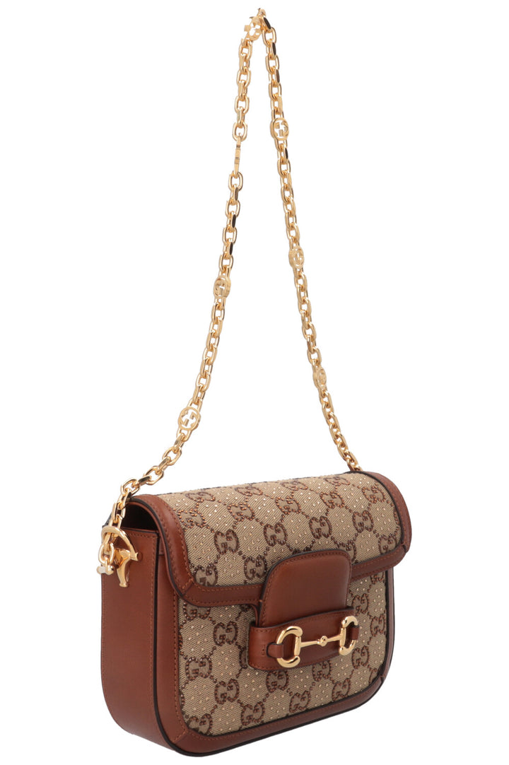 GUCCI Mini 1955 Horsebit Canvas Beige