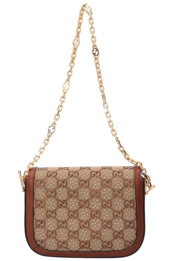 GUCCI Mini 1955 Horsebit Canvas Beige