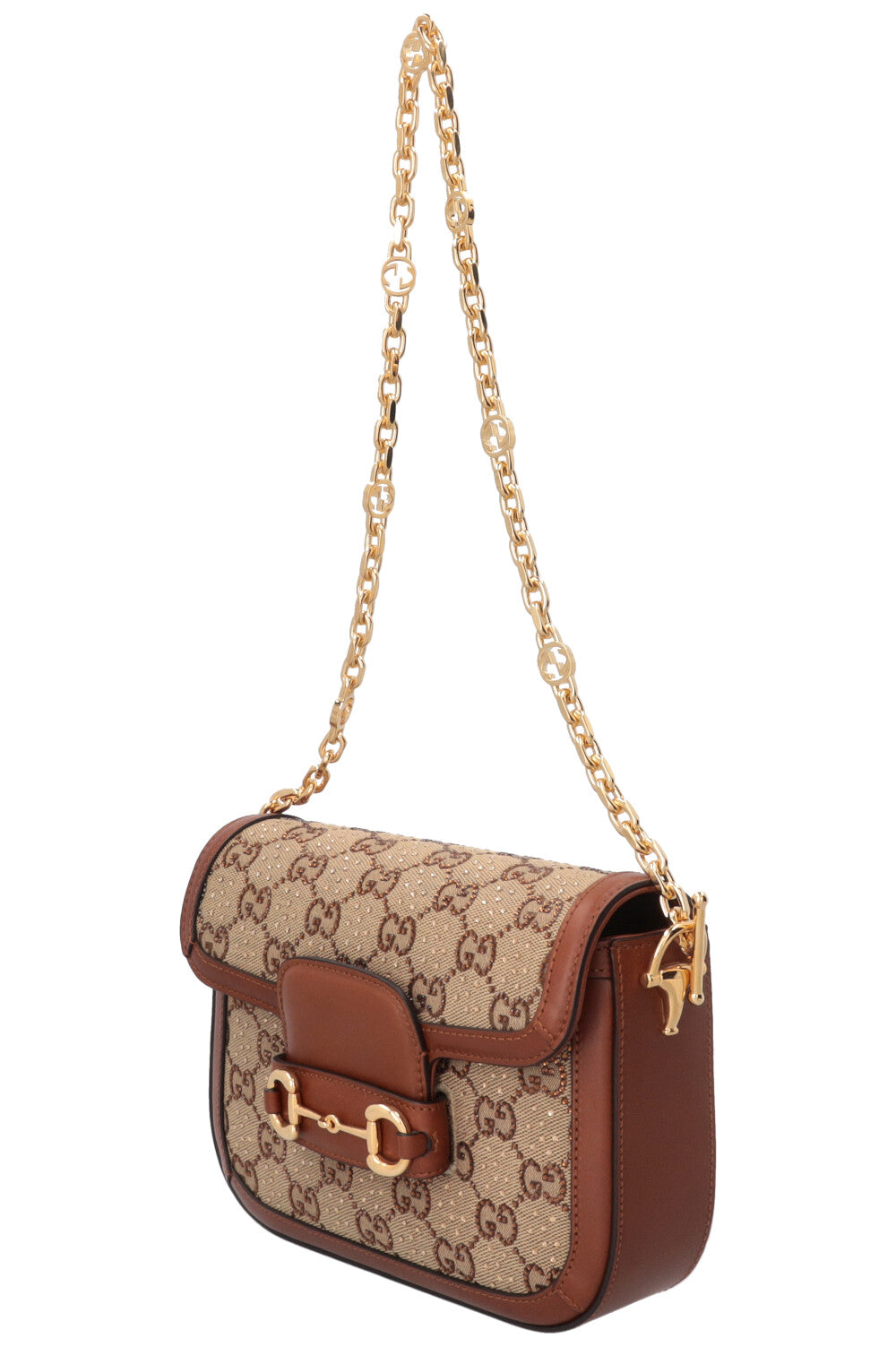 GUCCI Mini 1955 Horsebit Canvas Beige