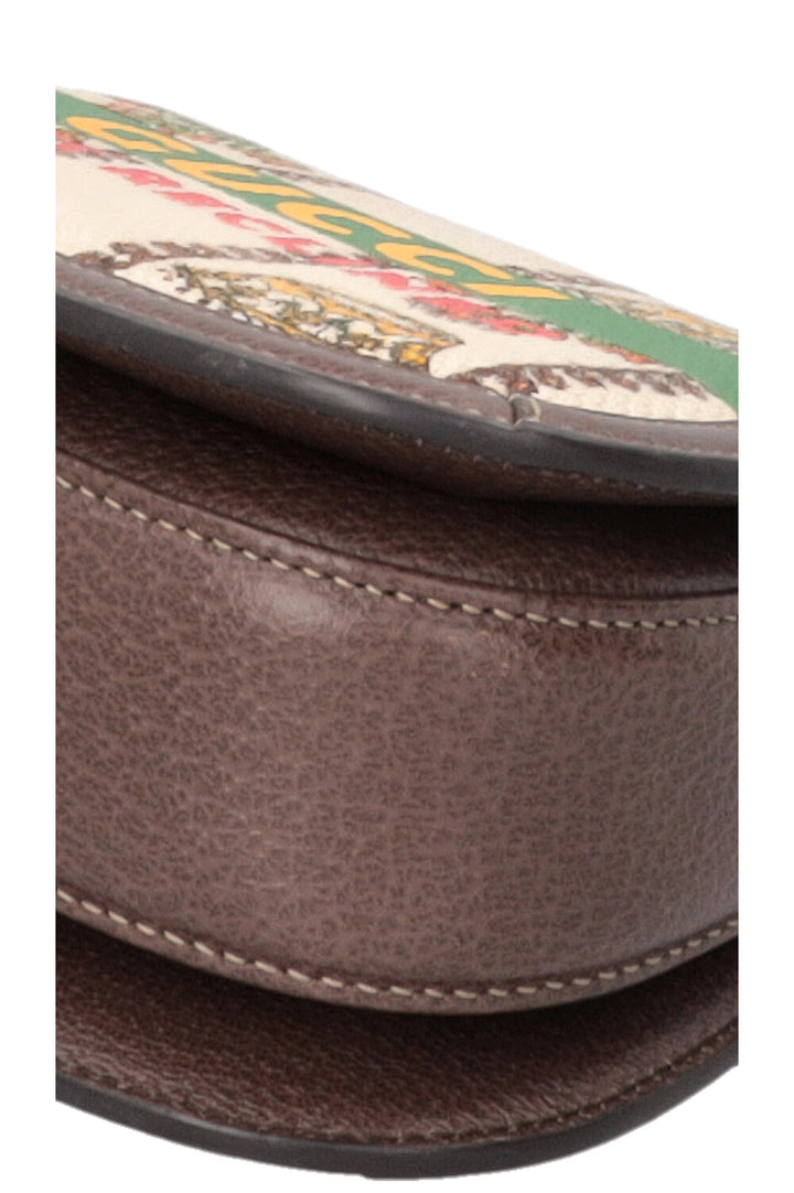 Sac à main GUCCI Music is Mine Bamboo 1947 toile cuir marron multicolore
