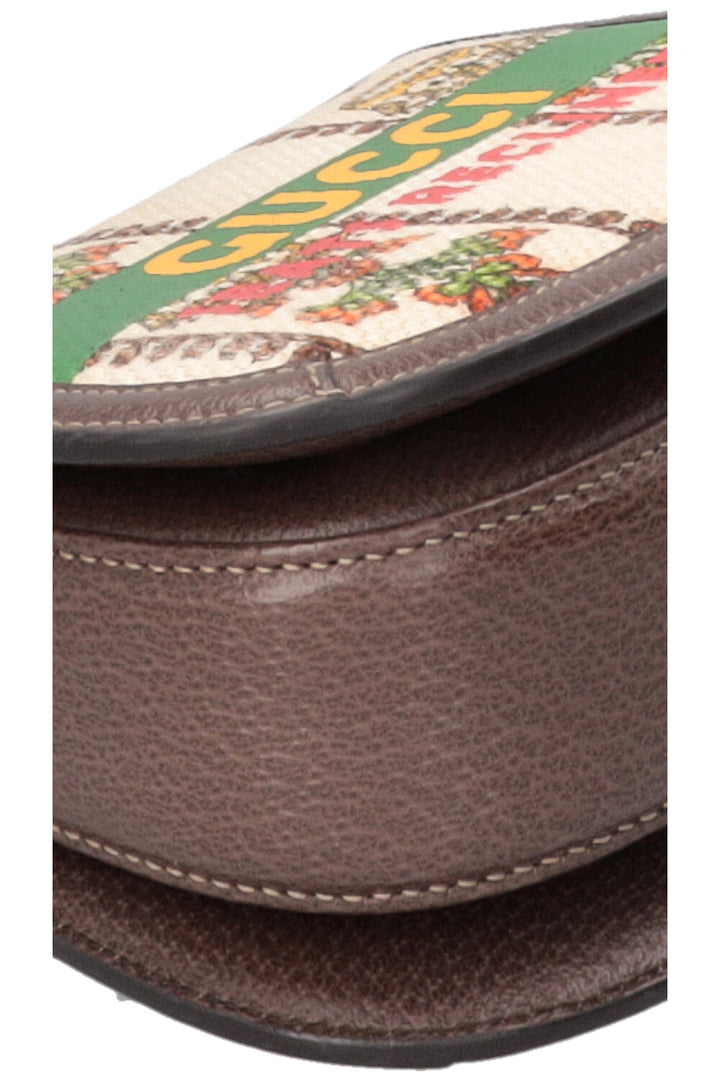 Sac à main GUCCI Music is Mine Bamboo 1947 toile cuir marron multicolore