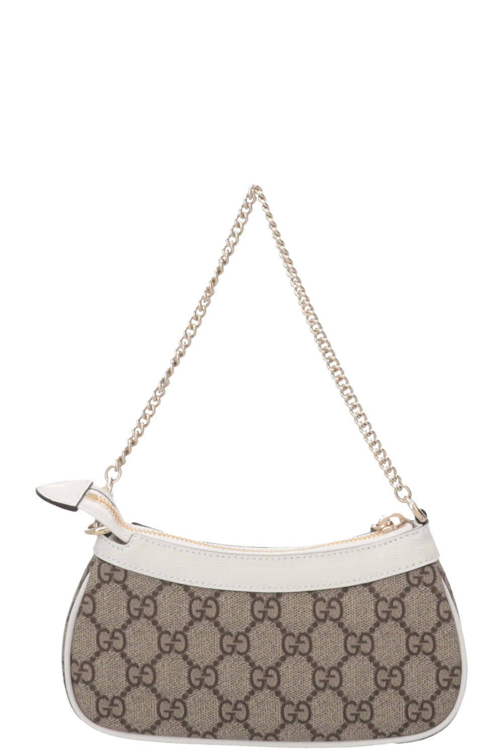 GUCCI Ophidia Bag Super Mini Supreme Canvas Leather White