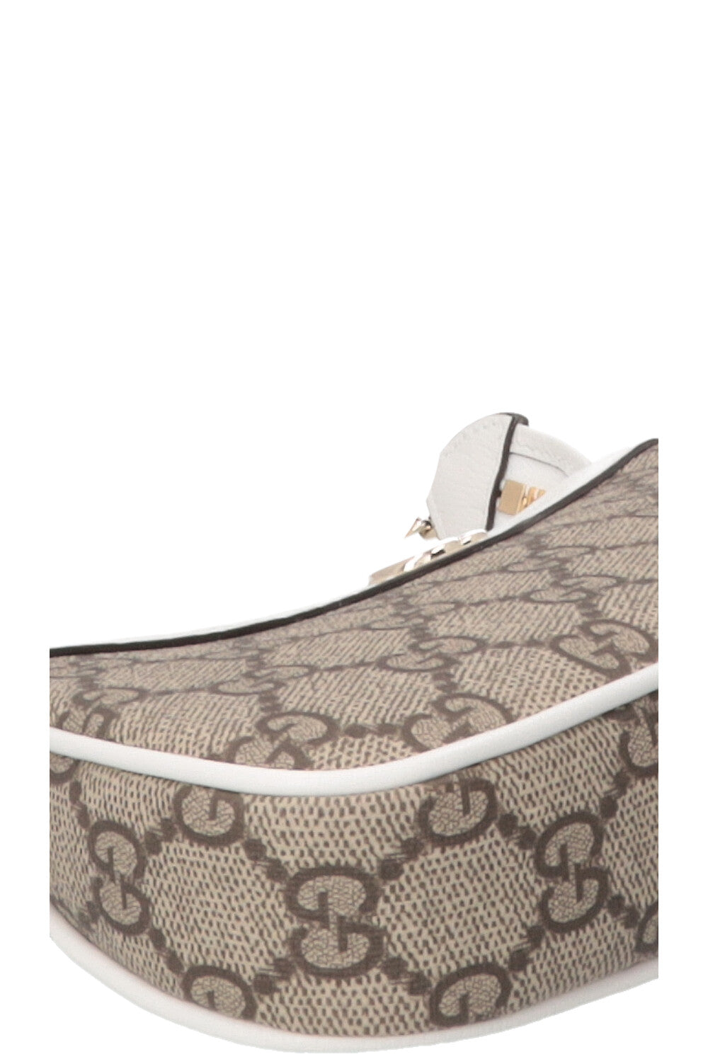 GUCCI Ophidia Bag Super Mini Supreme Canvas Leather White