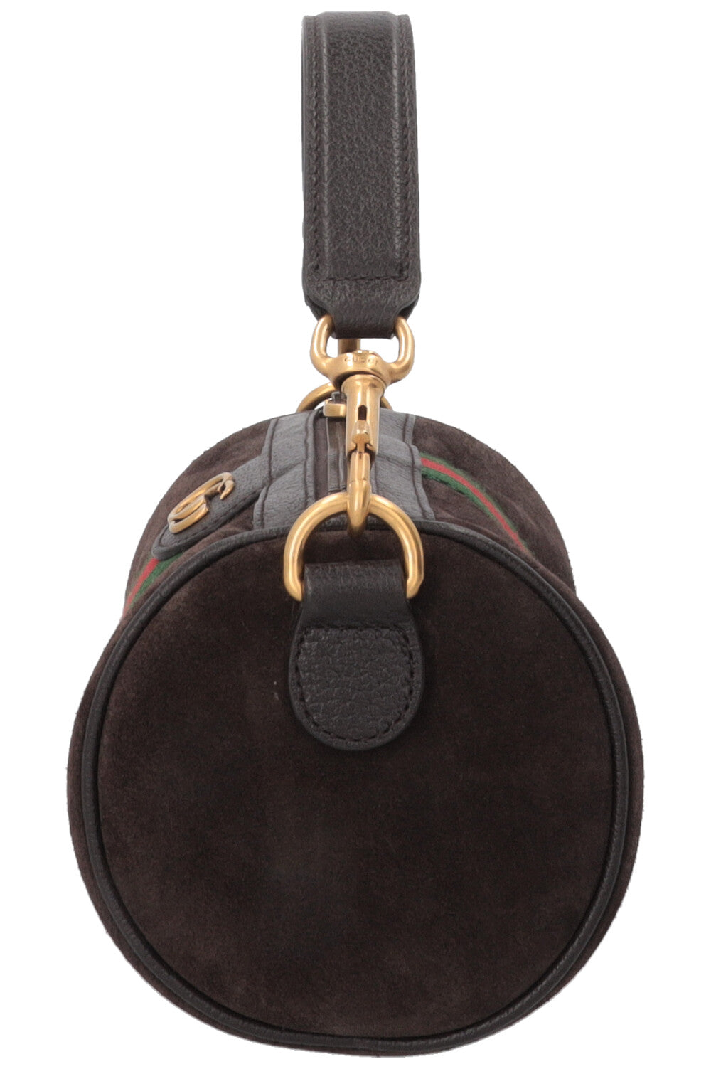 GUCCI Ophidia Cylinder Mini Bag Suede Brown
