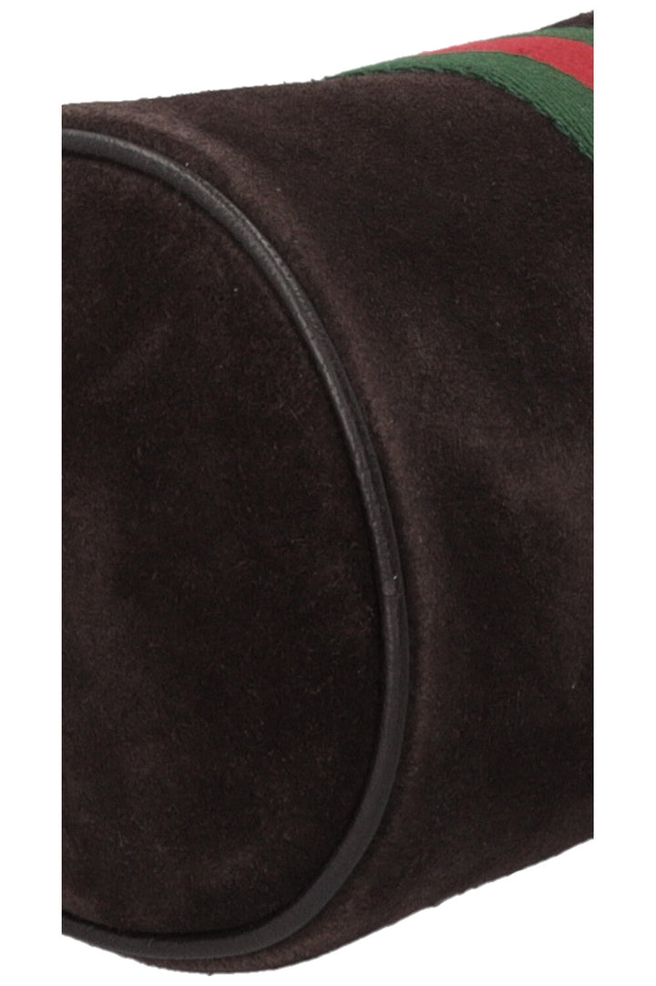 GUCCI Ophidia Cylinder Mini Bag Suede Brown