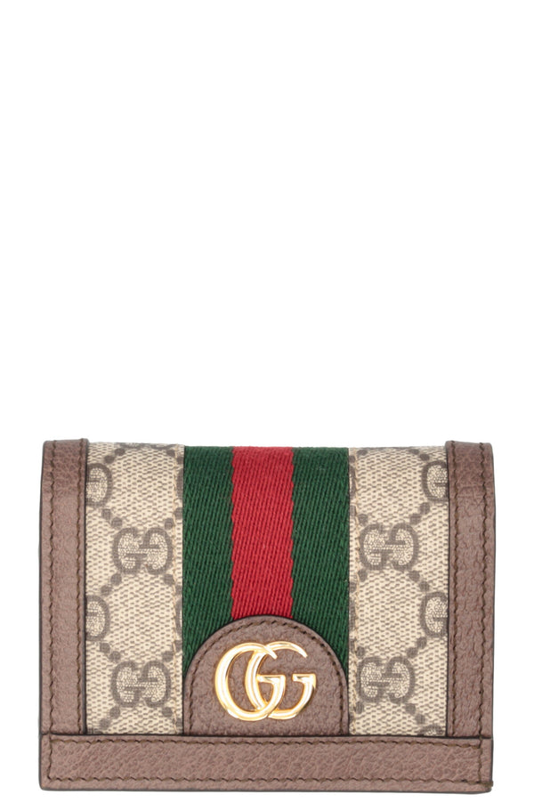 GUCCI Ophidia GG Wallet Supreme Canvas Leather Brown