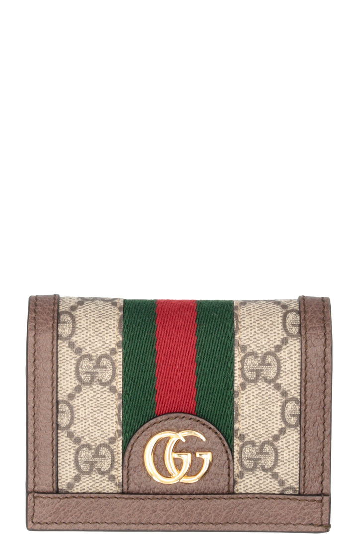 GUCCI Ophidia GG Wallet Supreme Canvas Leather Brown