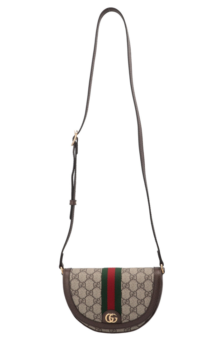 Sac bandoulière demi-lune Ophidia Gucci en toile suprême